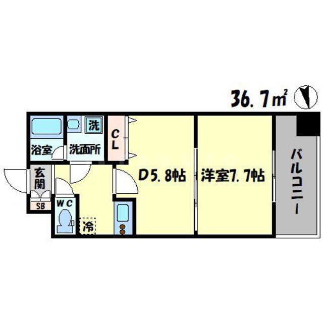 レフィーナカルム江坂の間取り