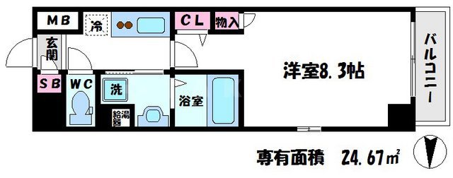 ブランシュ京橋の間取り