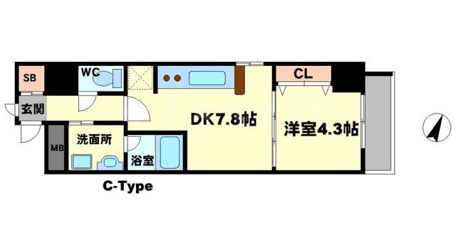 タカマツレジデンス緑地公園SOUTHの間取り