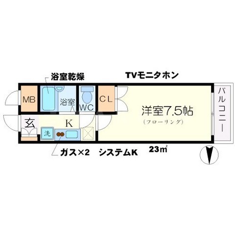 アンプルールフェールカメリアの間取り