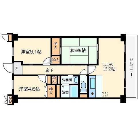 サンファースト京橋の間取り