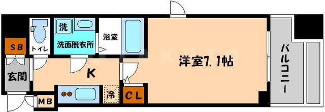 エスティメゾン京橋の間取り