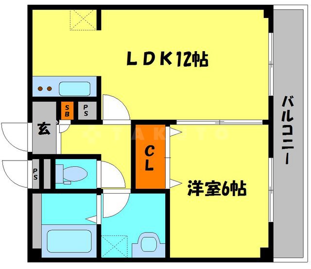 アンプルールフェール今津の間取り
