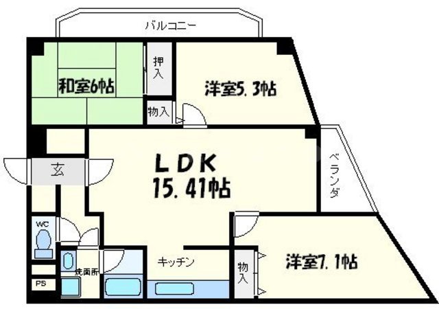 レスカーラ緑地公園の間取り