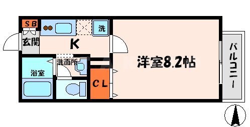 カーサ栄町B棟の間取り