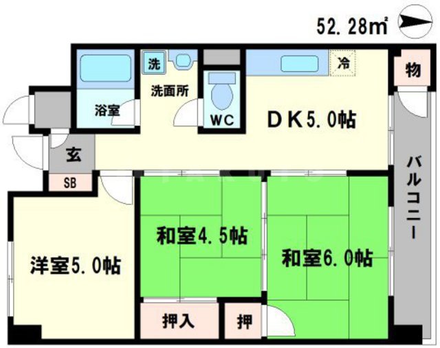 マンション千里桃山台セントポリアの間取り