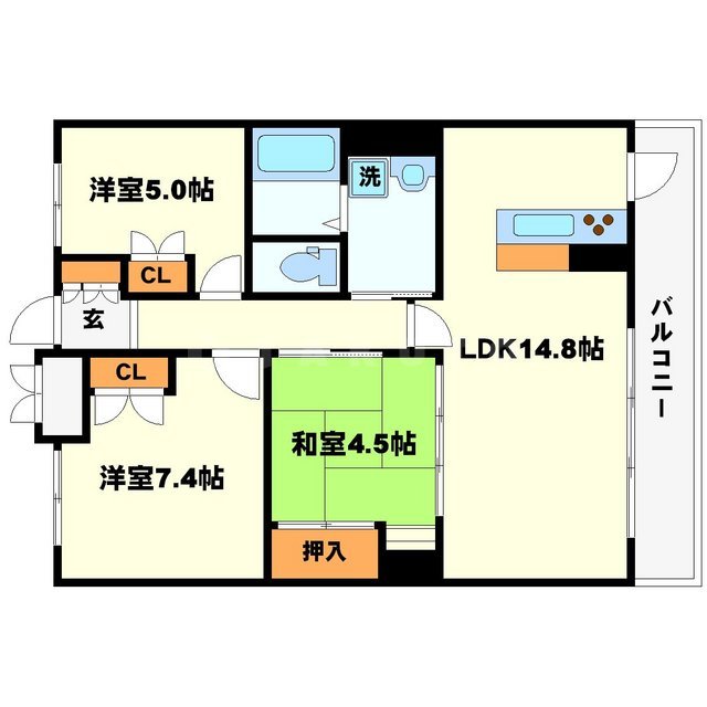 レジデンス桃山台の間取り