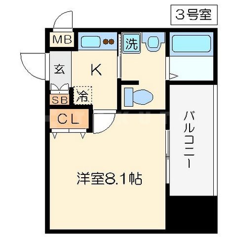 プレサンス大阪城公園ファーストシートの間取り