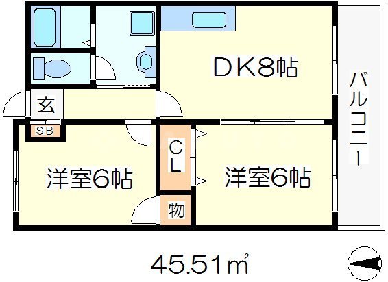 スギタ高殿ハイツの間取り