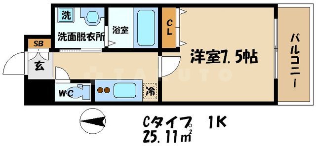 ブランブリエ京橋の間取り