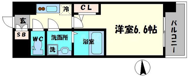 エスリード京橋アミュゼの間取り