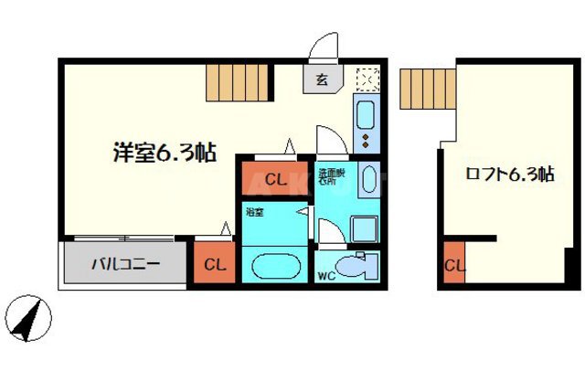 ステージ梅園の間取り