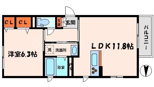シャーメゾン7番館の間取り