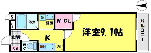 フジパレス鶴見Ⅲ番館の間取り