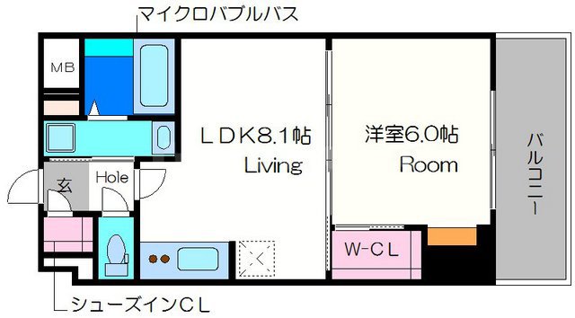 エステムプラザ京橋Ⅲリベルタの間取り