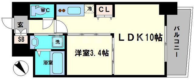 セレニテ京橋クレアの間取り
