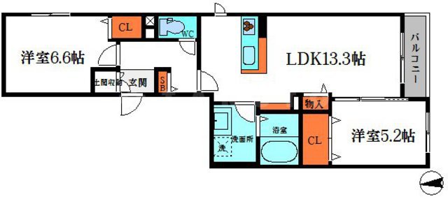 シャーメゾンローリエの間取り