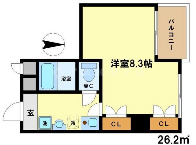 烏丸五条悠の間取り