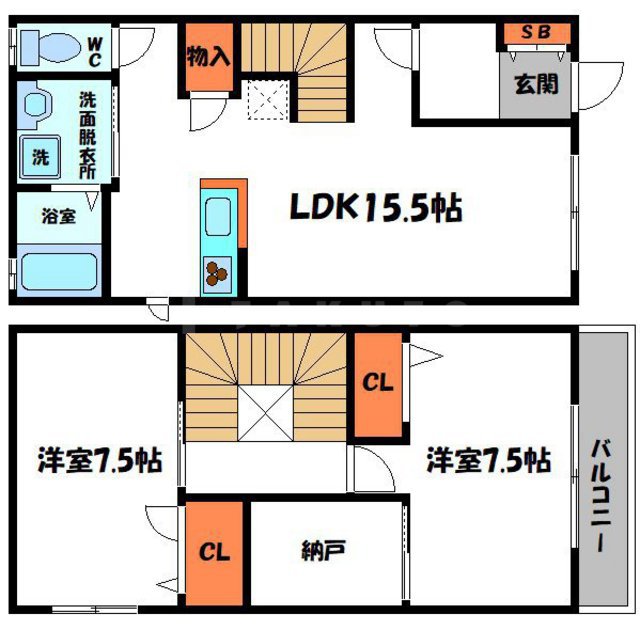 上島町テラスの間取り