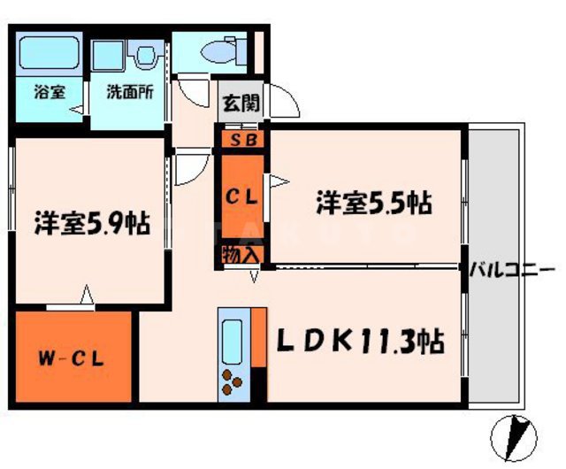 モンテノール太子橋の間取り