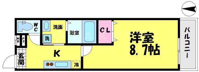 フジパレス関目Ⅲ番館の間取り