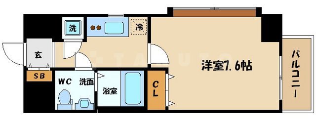 レジュールアッシュ大阪城NORDの間取り