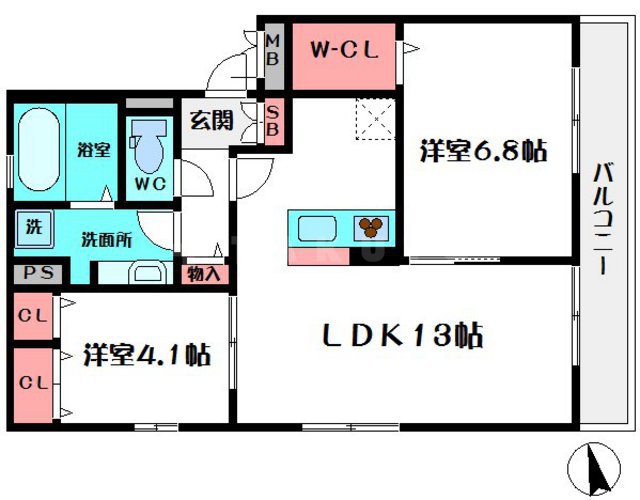モンテリブロⅡの間取り