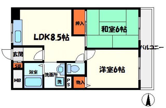 コンフォートセキの間取り