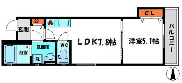 ラモーナ東光町Ⅱの間取り