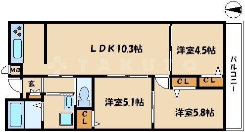 ルカーノ錦の間取り
