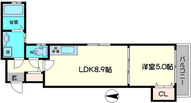 クリエオーレ上野口Ⅱの間取り