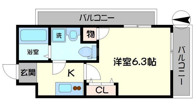 ドゥエリング千林の間取り