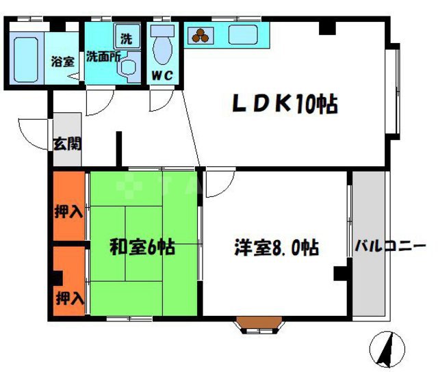 シャルムハイツの間取り