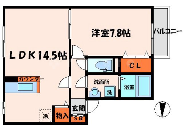 シェソワ門真南の間取り