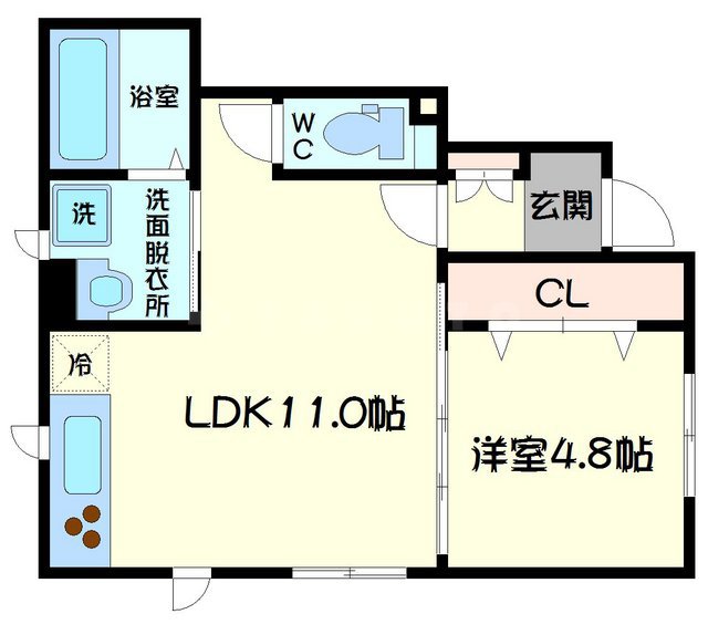 メゾンラフィーネ大日A棟の間取り