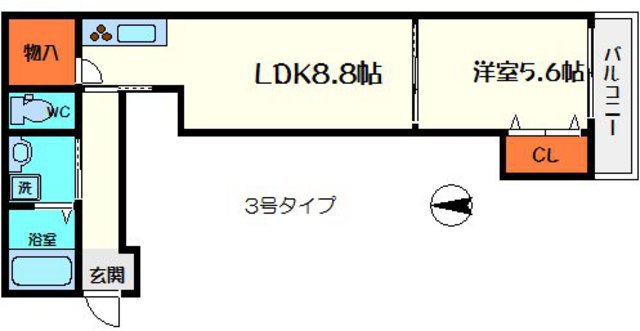 クリエオーレ菊水通の間取り
