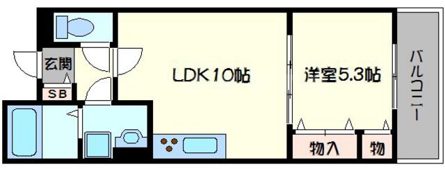 クリエオーレ三ツ島Ⅱの間取り
