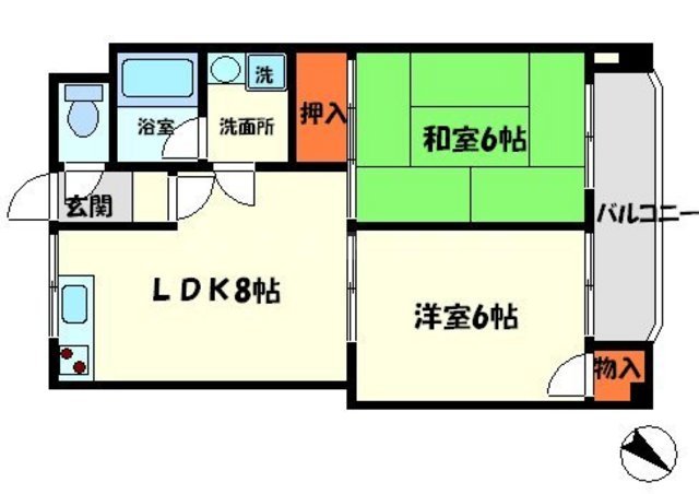 ロータリーマンション大日の間取り