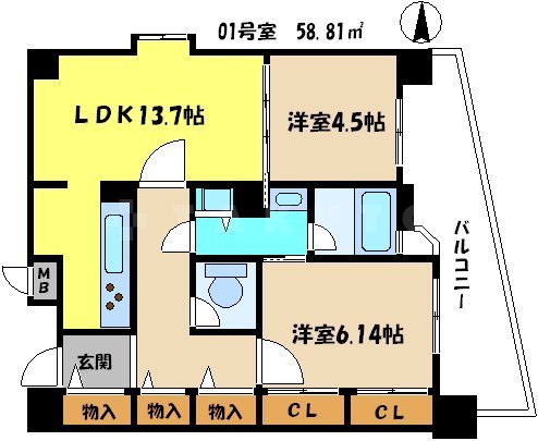 ラカリテの間取り