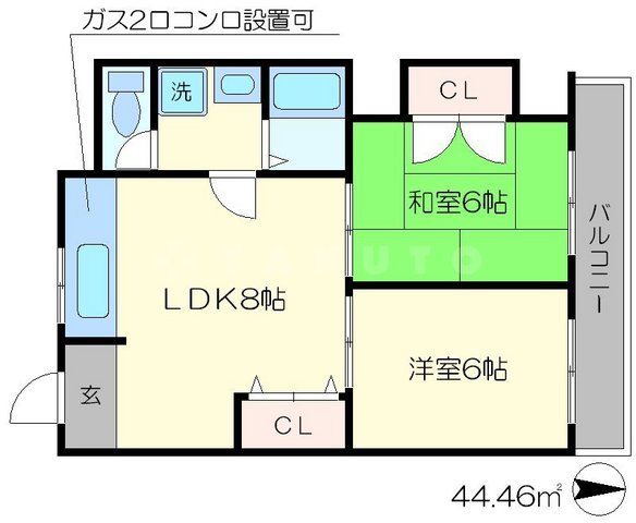 プランドール御所ノ内の間取り