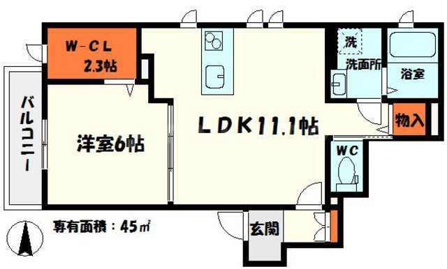 グラシューズの間取り