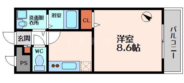 アンプルールクラージュ三喜1の間取り