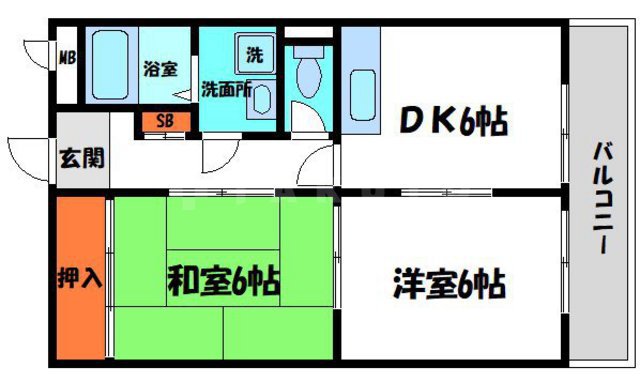 福住マンションの間取り