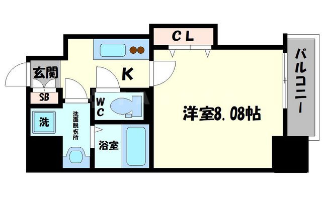 ドゥエリングASAHIの間取り
