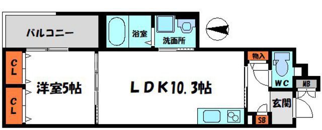 セレニティ八雲北町2丁目B棟の間取り