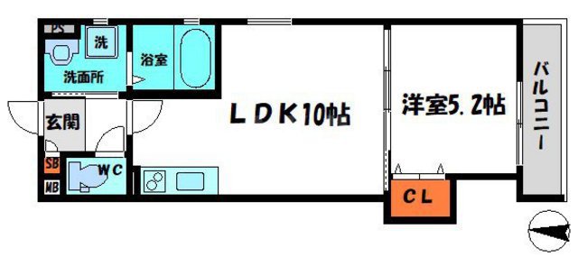 セレニティ八雲北町2丁目B棟の間取り