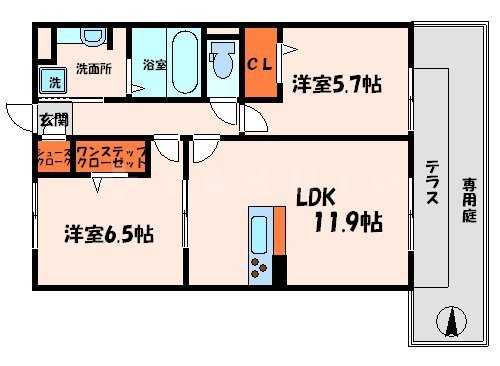 セジュール南寺方の間取り