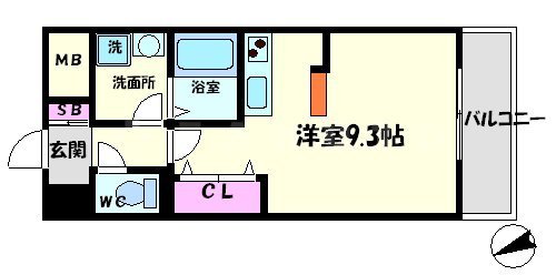 アドヴァンテージ守口の間取り