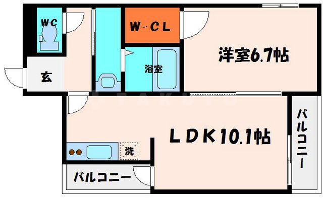フジパレス皐月WESTの間取り
