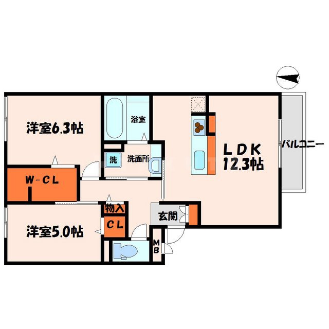 グランシャリオ藤の間取り